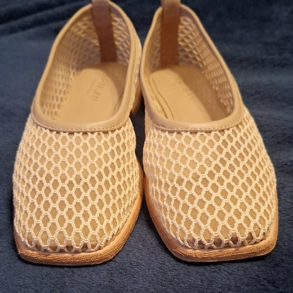 Free People Elegant Beige Mesh Ballet Flat - Picture 4 of 11